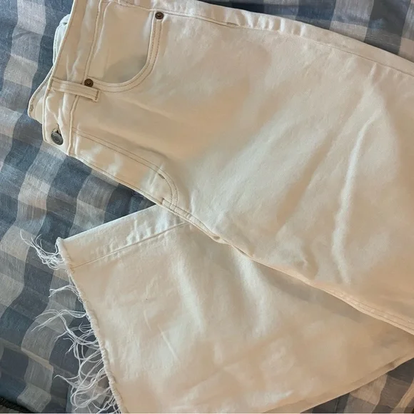 H&M Wide Leg High Rise Ankle Jeans - Picture 3 of 7